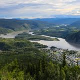 Blick vom "Dome" auf Dawson City...
