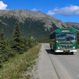 Mit diesen Bussen, ähnlich der offiziellen Schulbusse, starten die jeweiligen Touren hinein in den Denali N.P..
