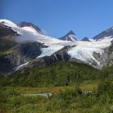 Der Worthington Gletscher liegt auf dem Weg von Valdez zurück nach Glennalen.
