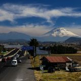 Bald schon sehen wir den berühmten Vulkan Popocatépetl im Hintergrund auftauchen.
