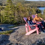 Aber auch zum Wandern ist der "Pukaskwa National Park" genial. An den jeweils schönsten Aussichtspunkten werden die typisch roten Kanadastühle platziert. 
