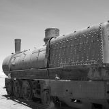 Zugfriedhof, ausserhalb von Uyuni rosten die Eisenbahnwagen vor sich hin
