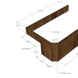 Die Elemente wurde so konzipiert, dass keine zusätzliche Platten für Boden oder Rückwände verbaut werden mussten - um Gewicht zu sparen.
